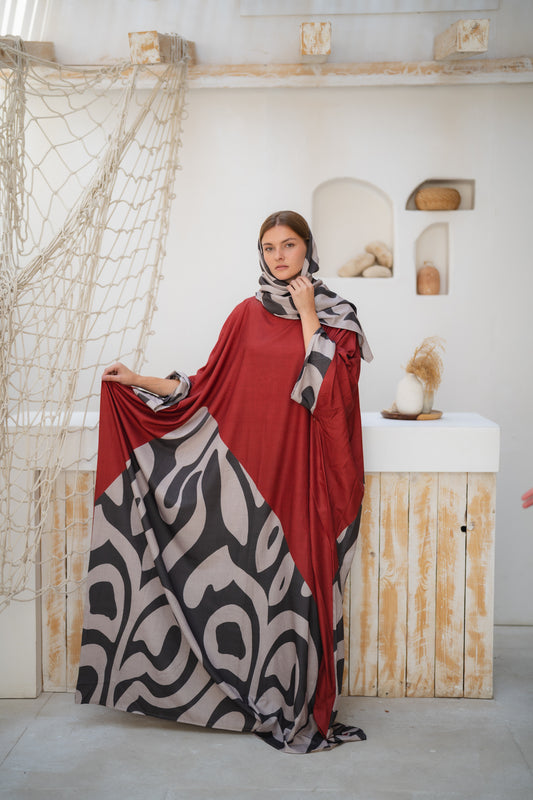malhafa soft mobrad- red & splash