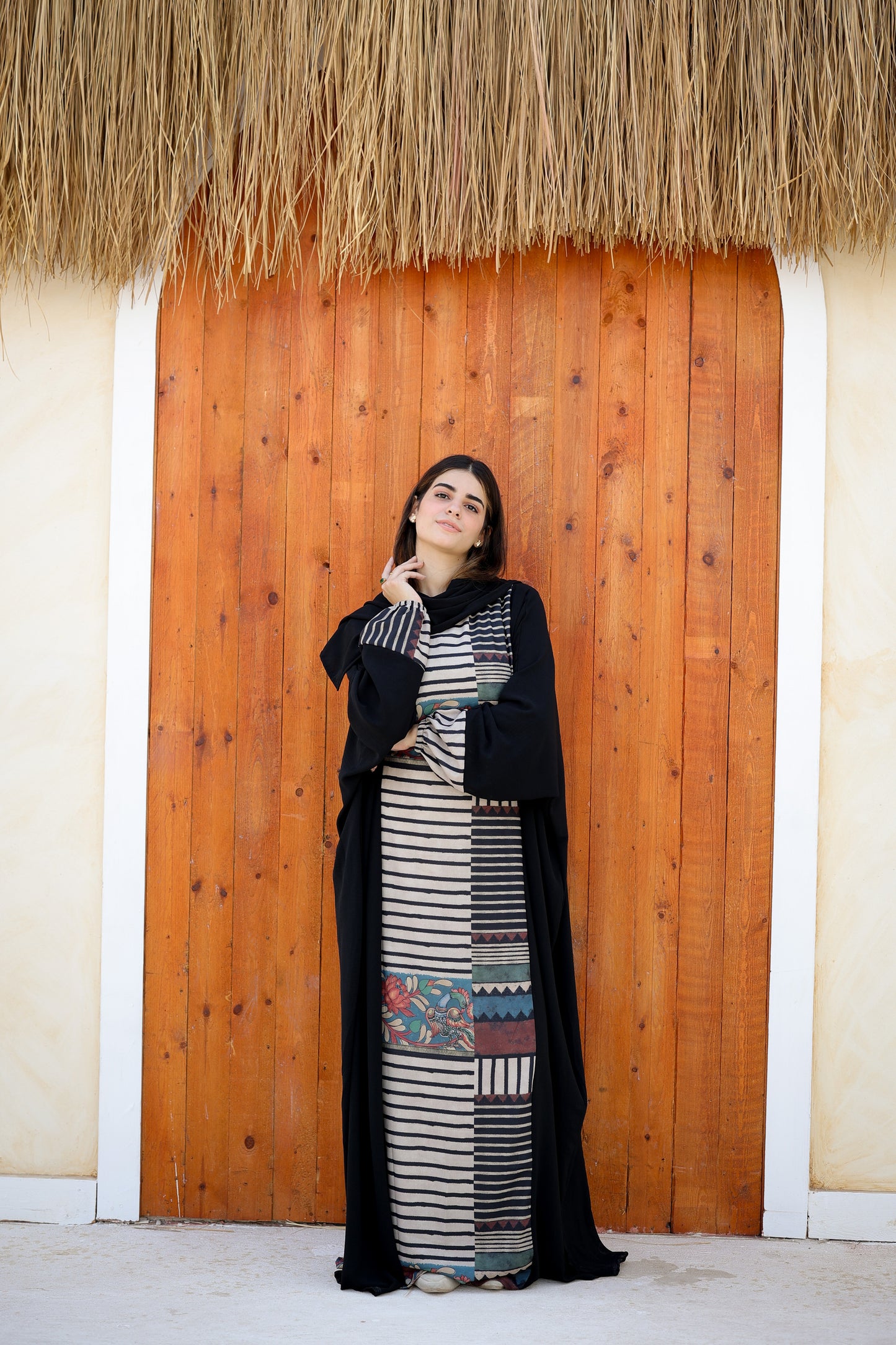 CY Malhfa - black & flowers split