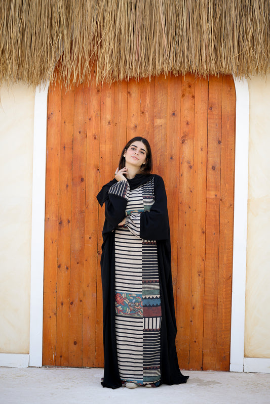 CY Malhfa - black & flowers split