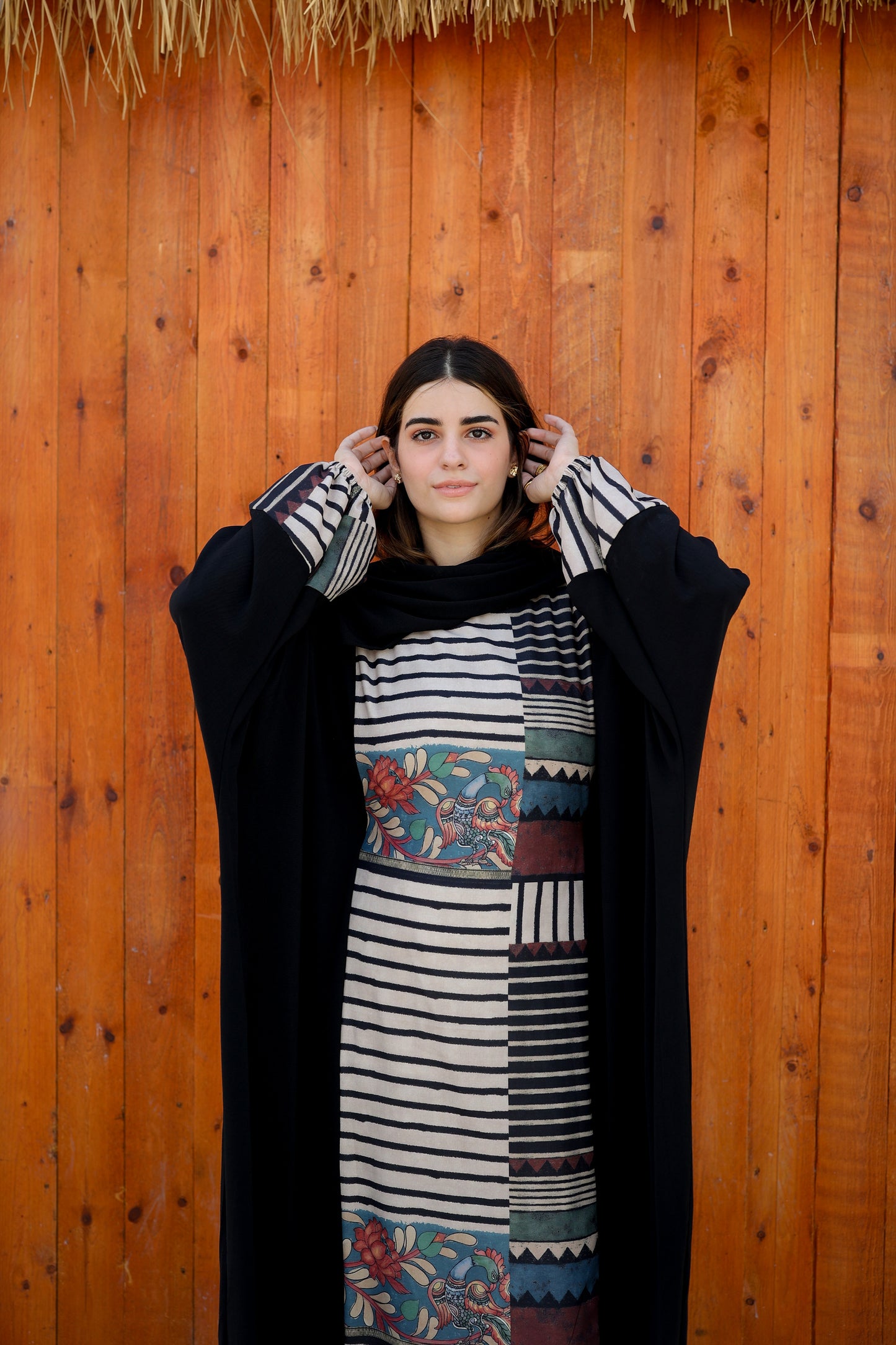 CY Malhfa - black & flowers split