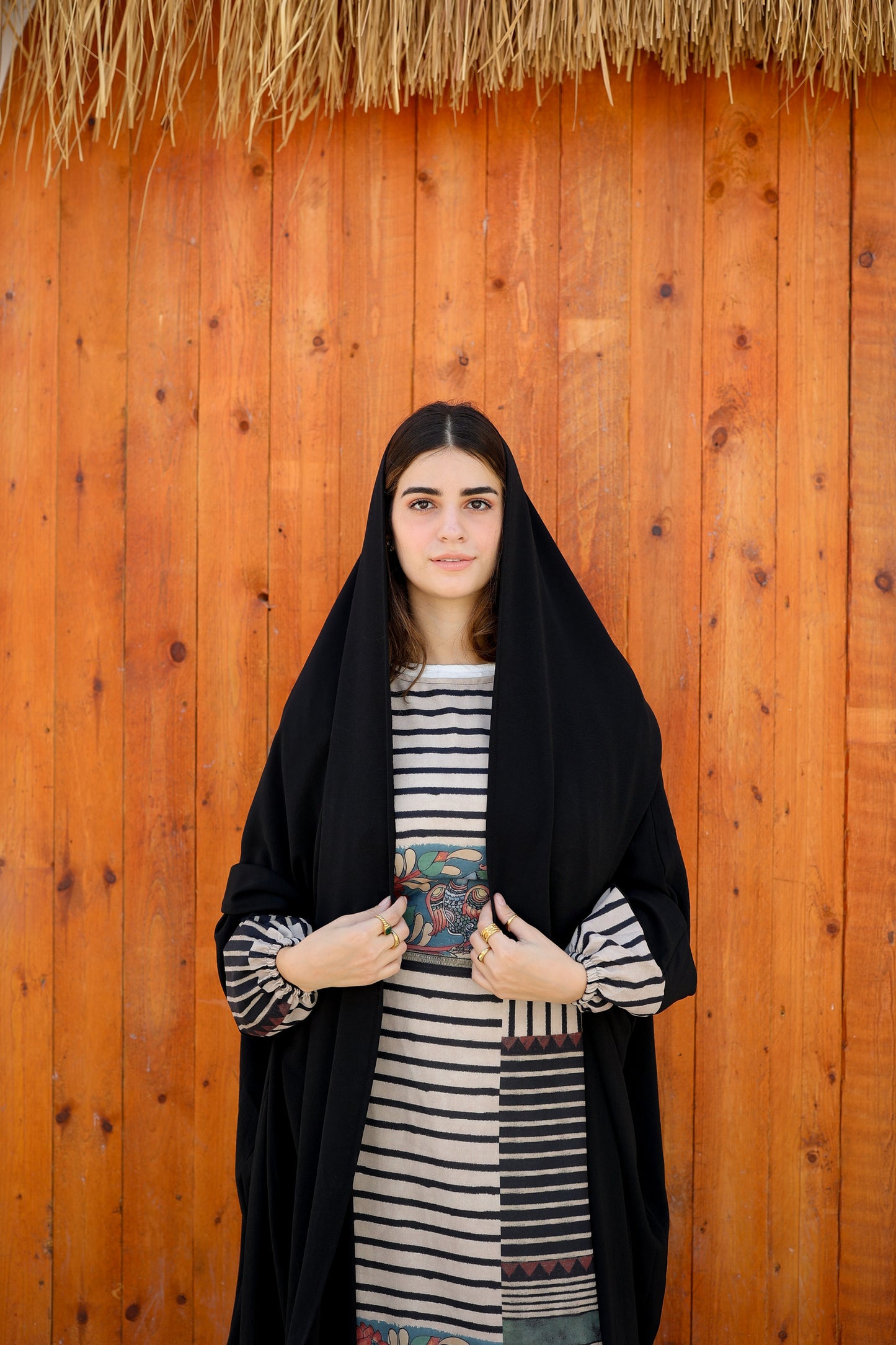 CY Malhfa - black & flowers split