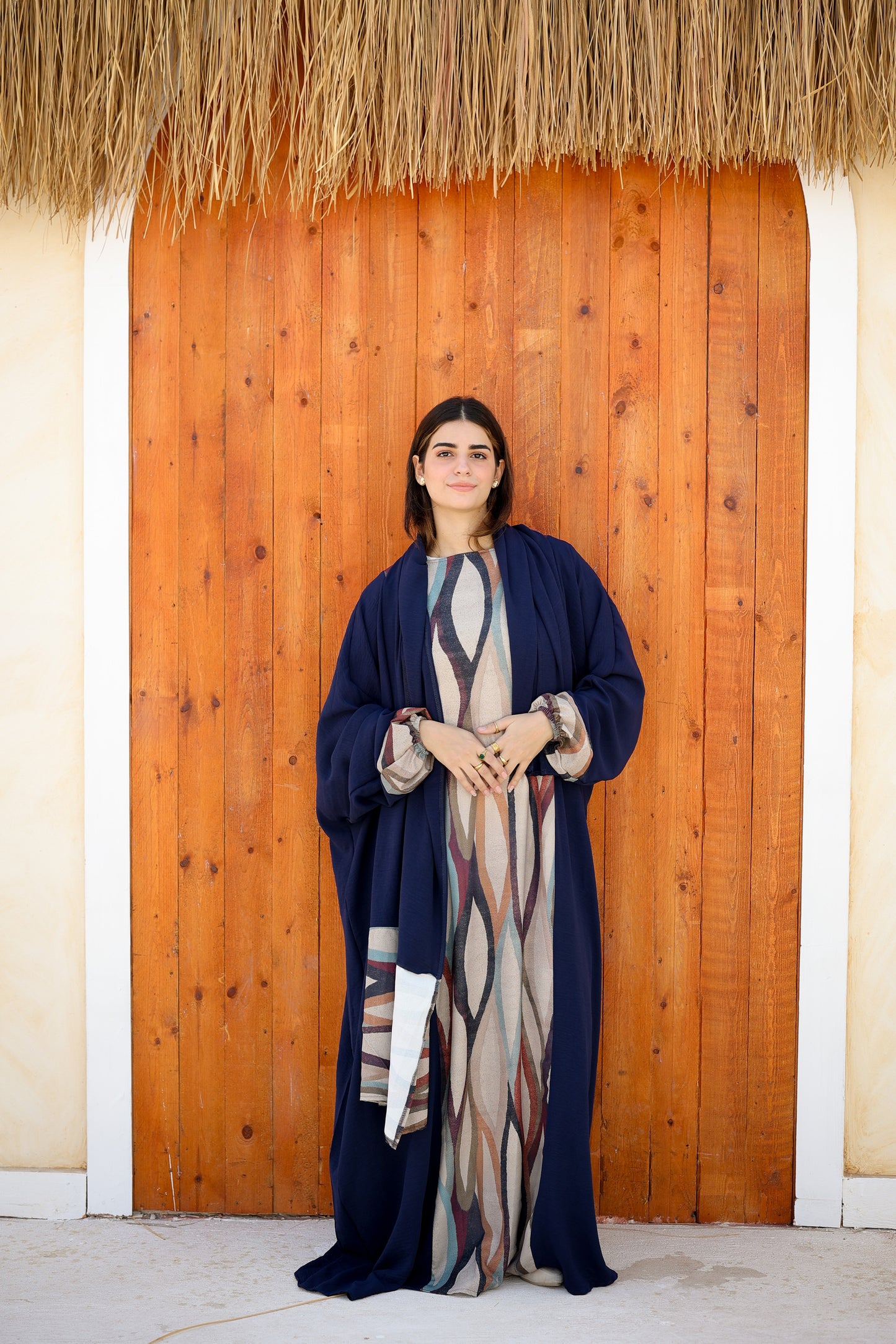 CY Malhfa - dark blue, gem pattern