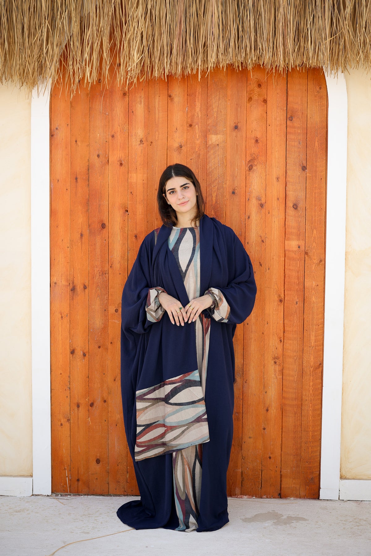CY Malhfa - dark blue, gem pattern