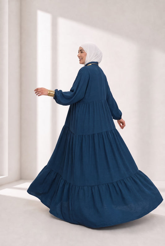 Dress - blue ink