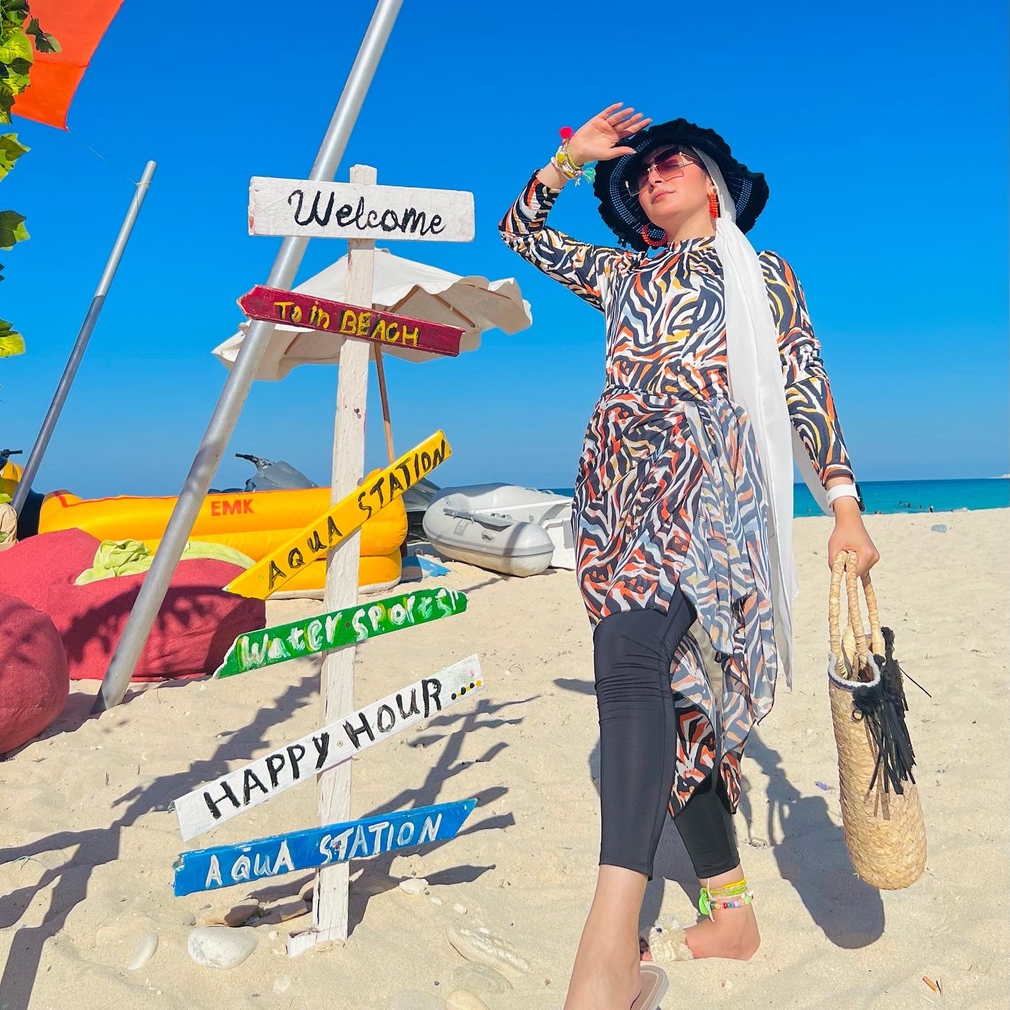 burkini - colorful zebra