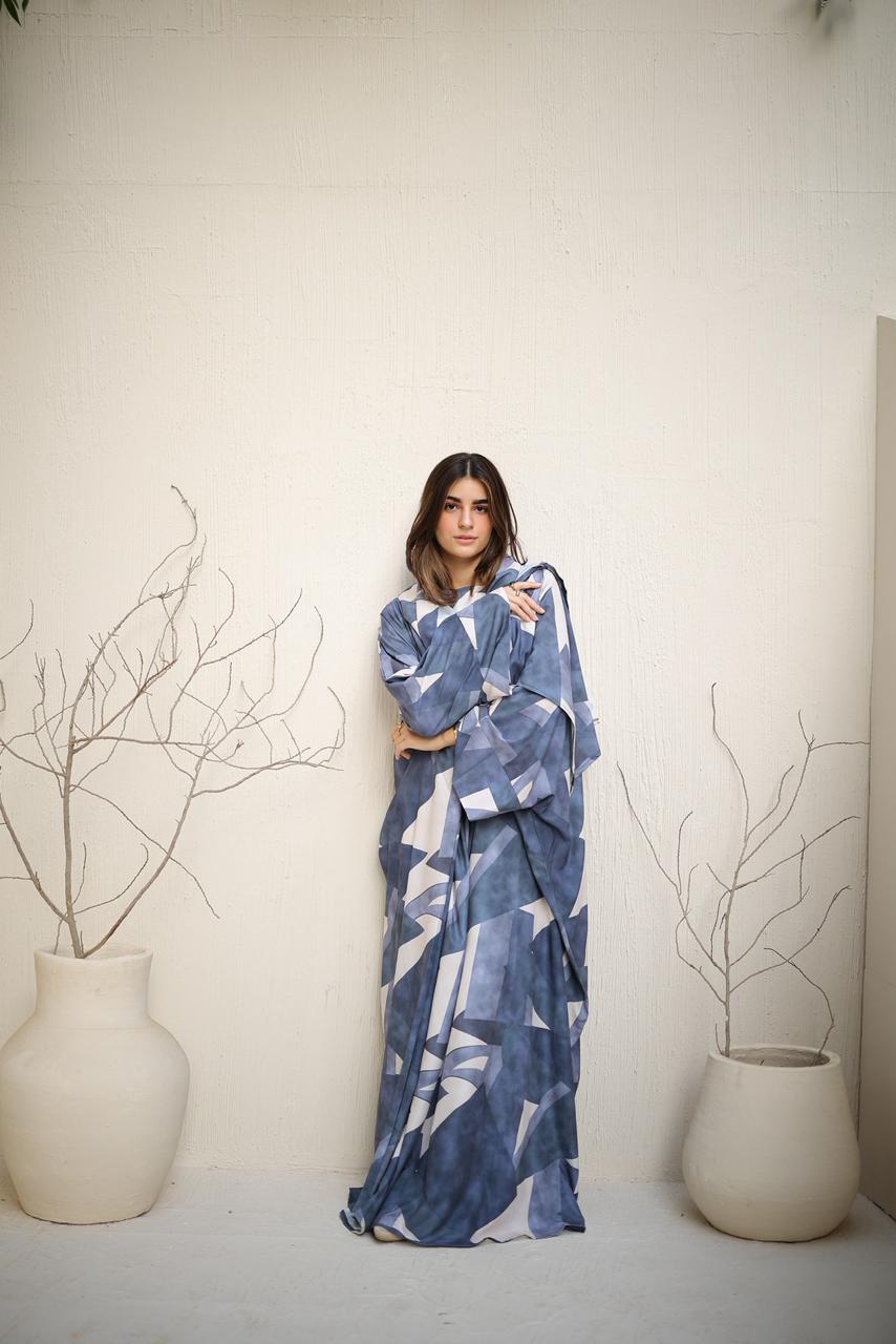 Malhafa soft - blue & white shards