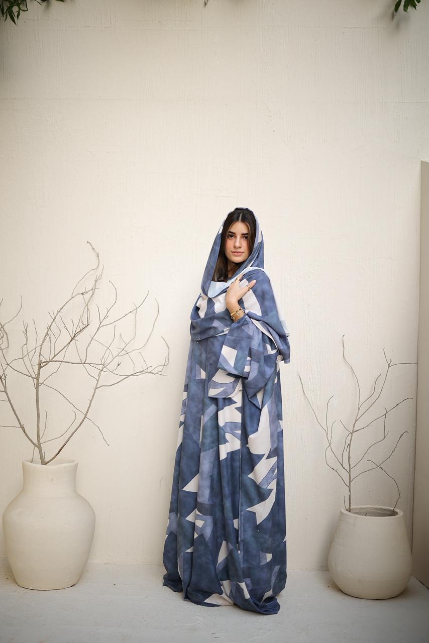 Malhafa soft - blue & white shards