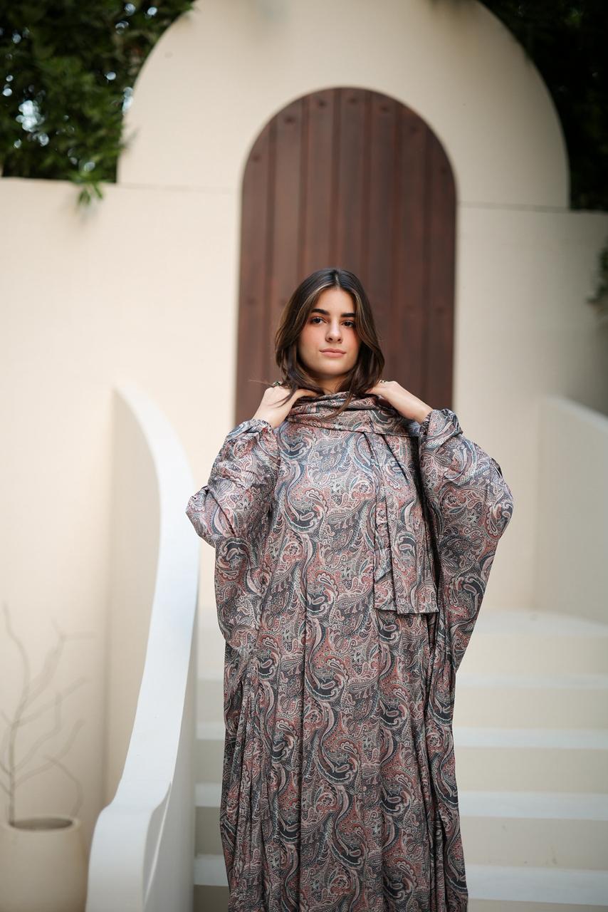 Malhafa satin - swirls
