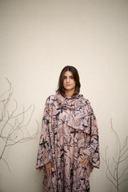 Malhafa soft - dark pink sad flowers