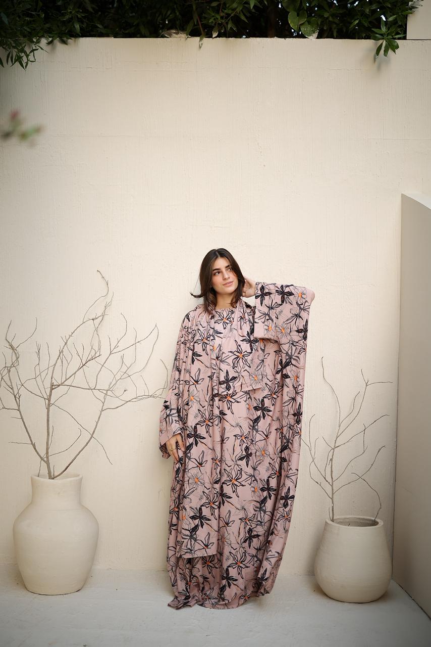 Malhafa soft - dark pink sad flowers