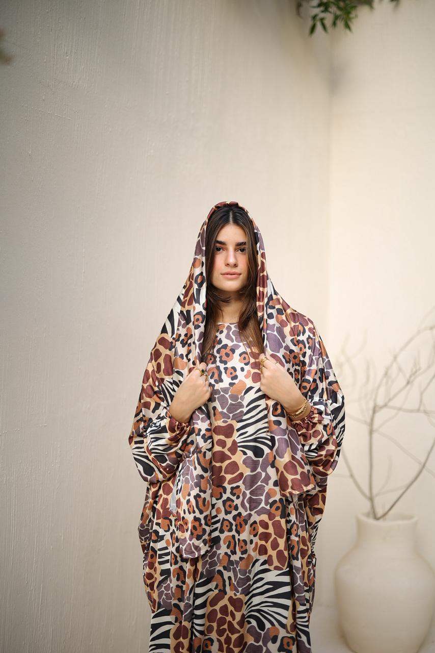 Malhafa satin - leopard