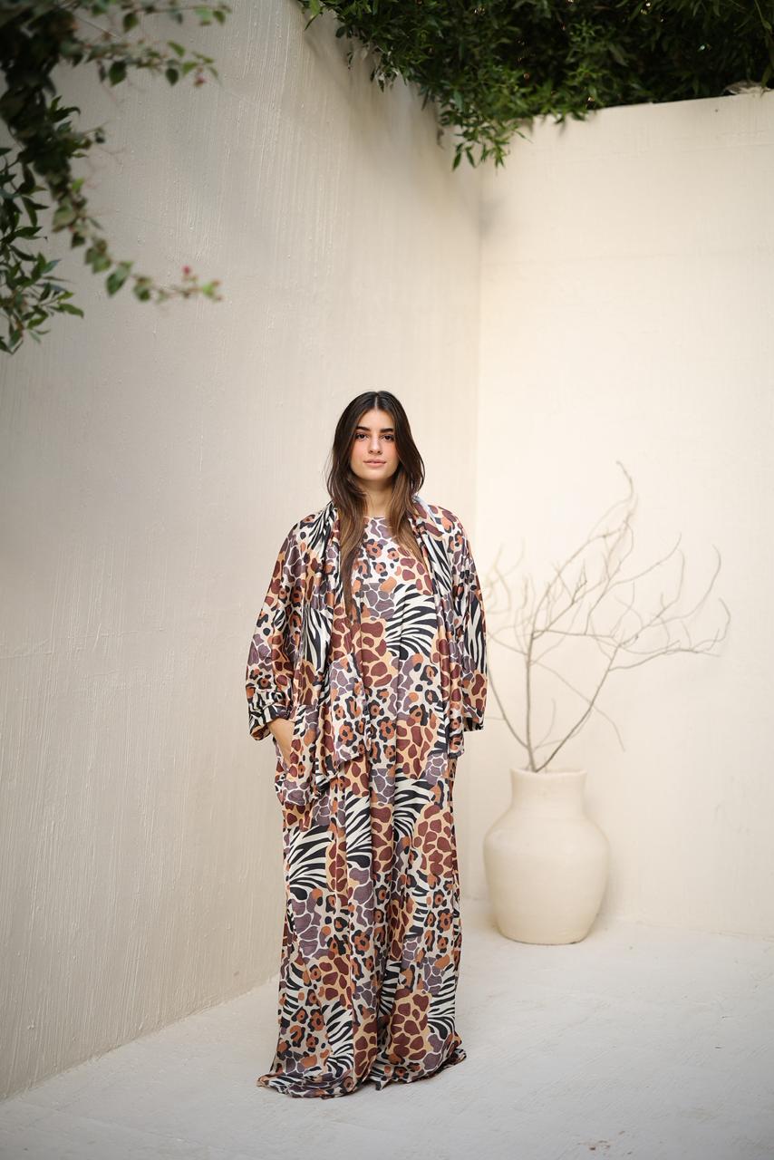 Malhafa satin - leopard