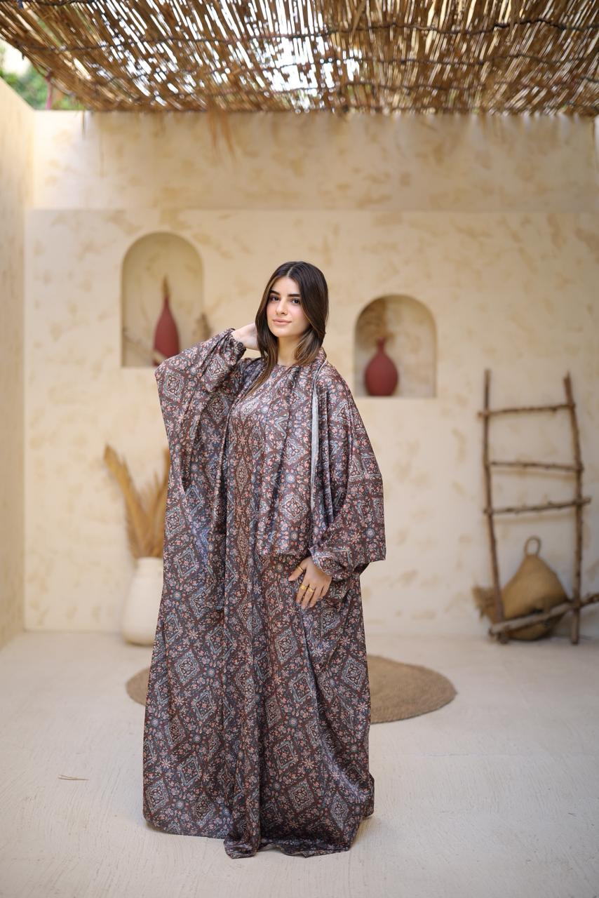 Malhafa satin -  square pattern