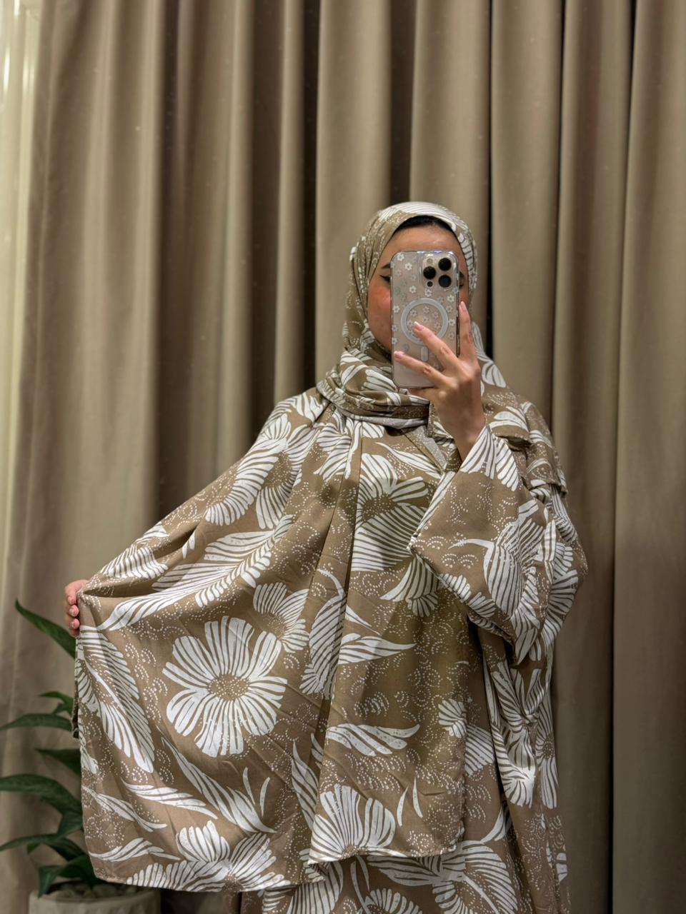 Isdal - viscose cotton brown