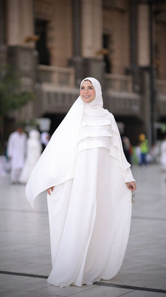 abaya harir - white out