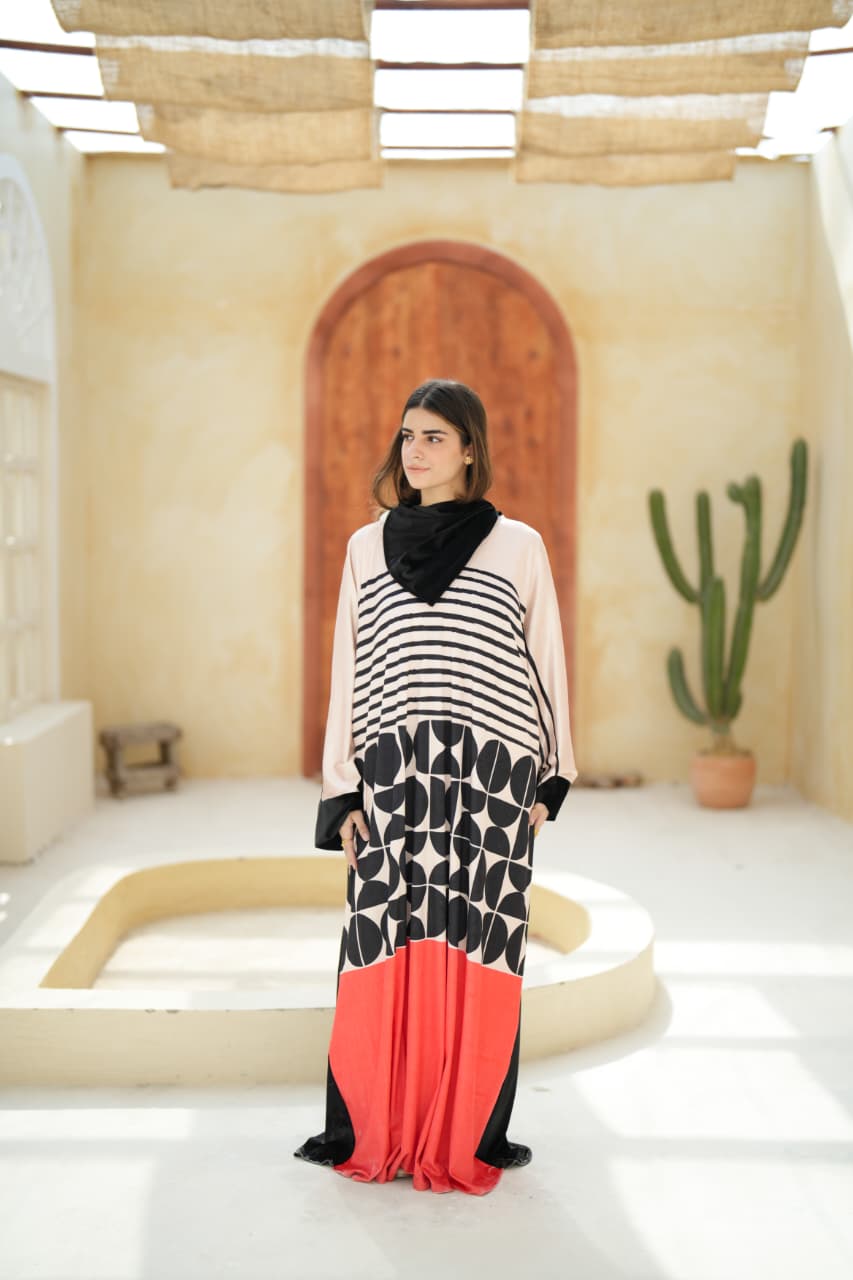 Isdal - cream, black & orange