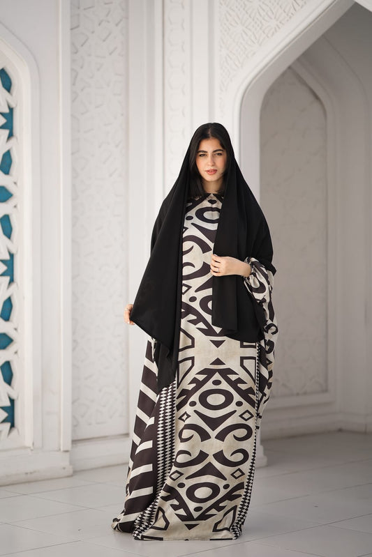 malhafa - cream & black