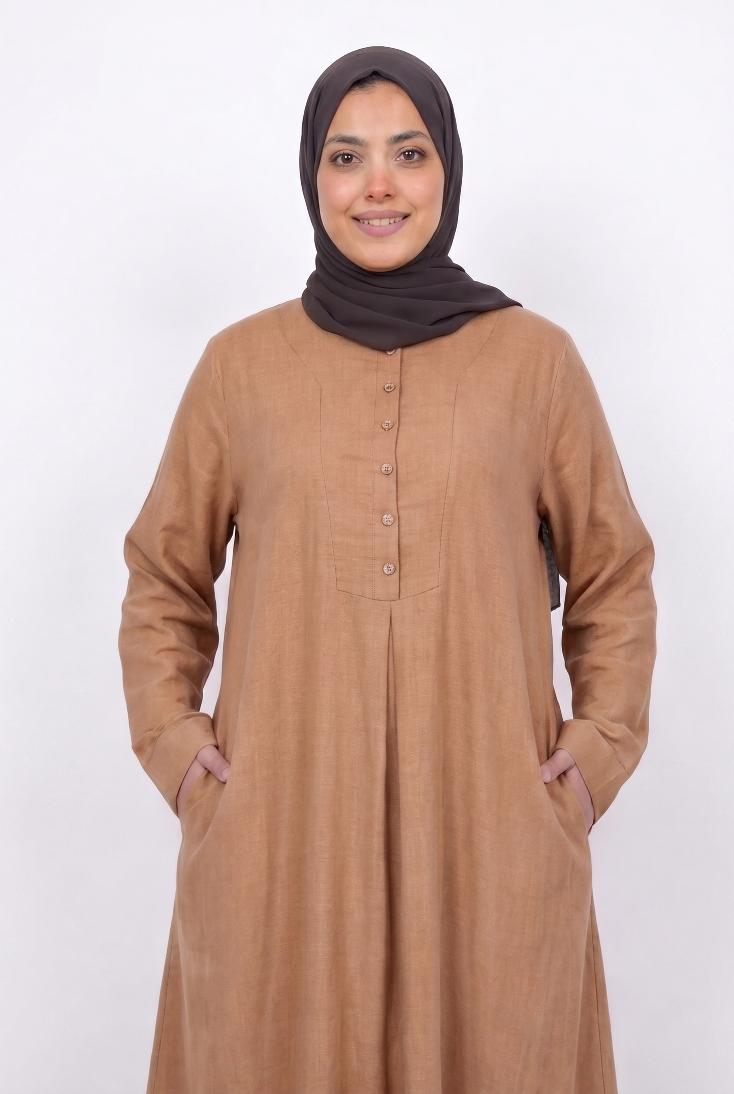 dress - brown