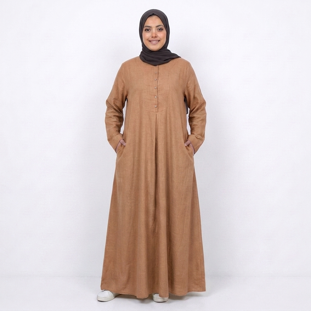 dress - brown
