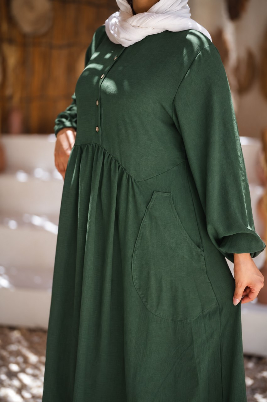 Isdal dress - dark green