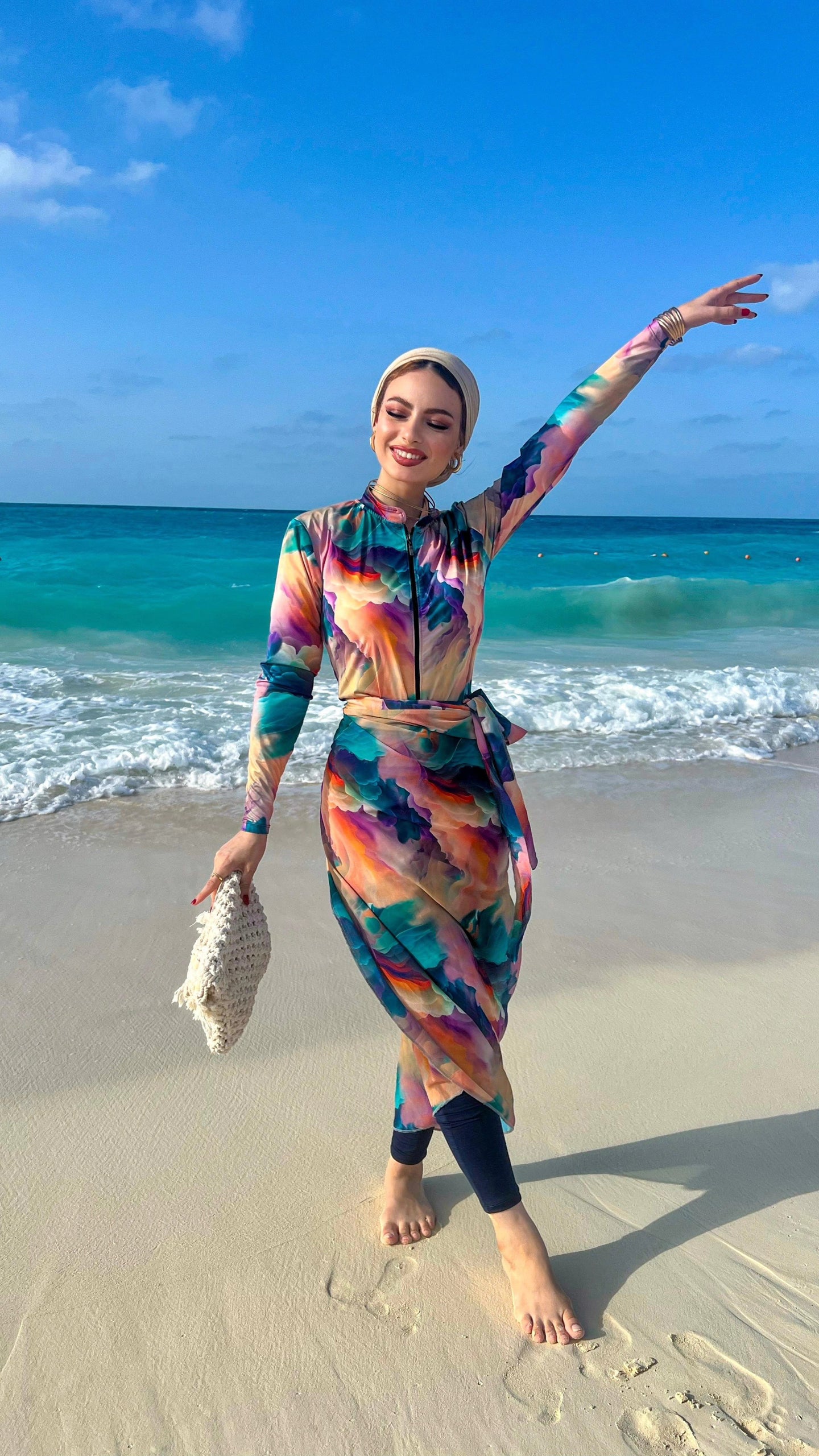 Burkini - rainbow wave