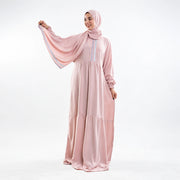 Tallah Isdal, Viscose, Dusty pink, tiered trim, gallery photo 1.