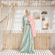 Tallah Isdal — Viscose — Mint & blush pink, colour-block design, gallery photo 1