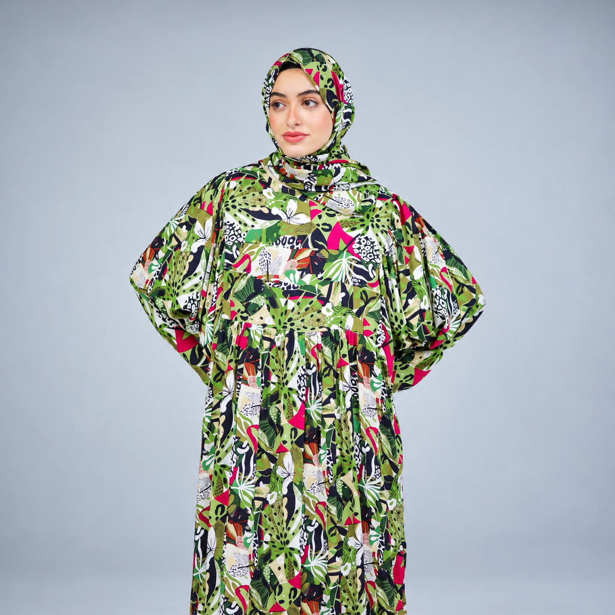 Tallah Isdal, Viscose, Multicolour, botanical print, gallery photo 3.